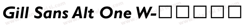 Gill Sans Alt One W字体转换